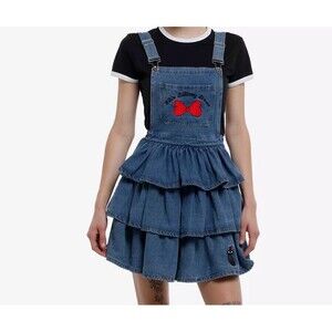 NWT Studio Ghibli® Kiki's Delivery Service Jiji Bow Denim Skirtall Skirt Size M